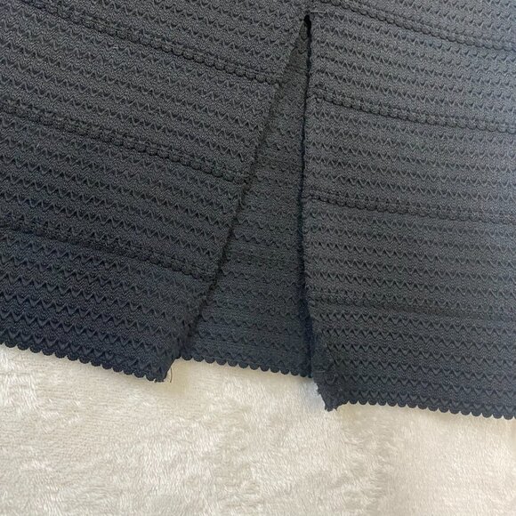 NEW YORK & COMPANY Skirt s Bandage Pencil Stretch Herringbone Vented Black - Picture 4 of 10